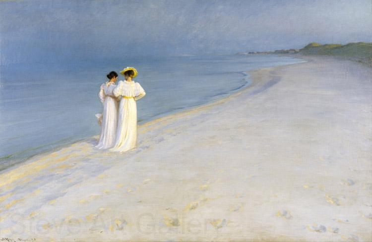 Peter Severin Kroyer Summer Evening on the Southern Beach (nn03) Germany oil painting art